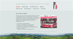 Desktop Screenshot of krumbach-familienstiftung.de